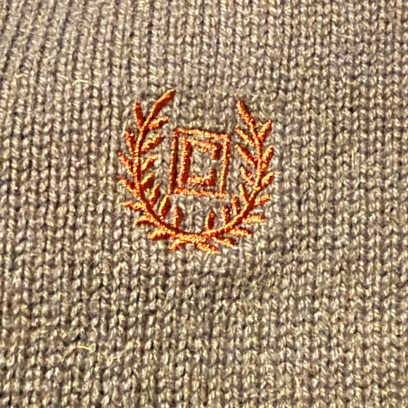 CHAPS Classic Men's Navy Button Up Cardigan Sweater with Crest, size Large - Picture 12 of 12